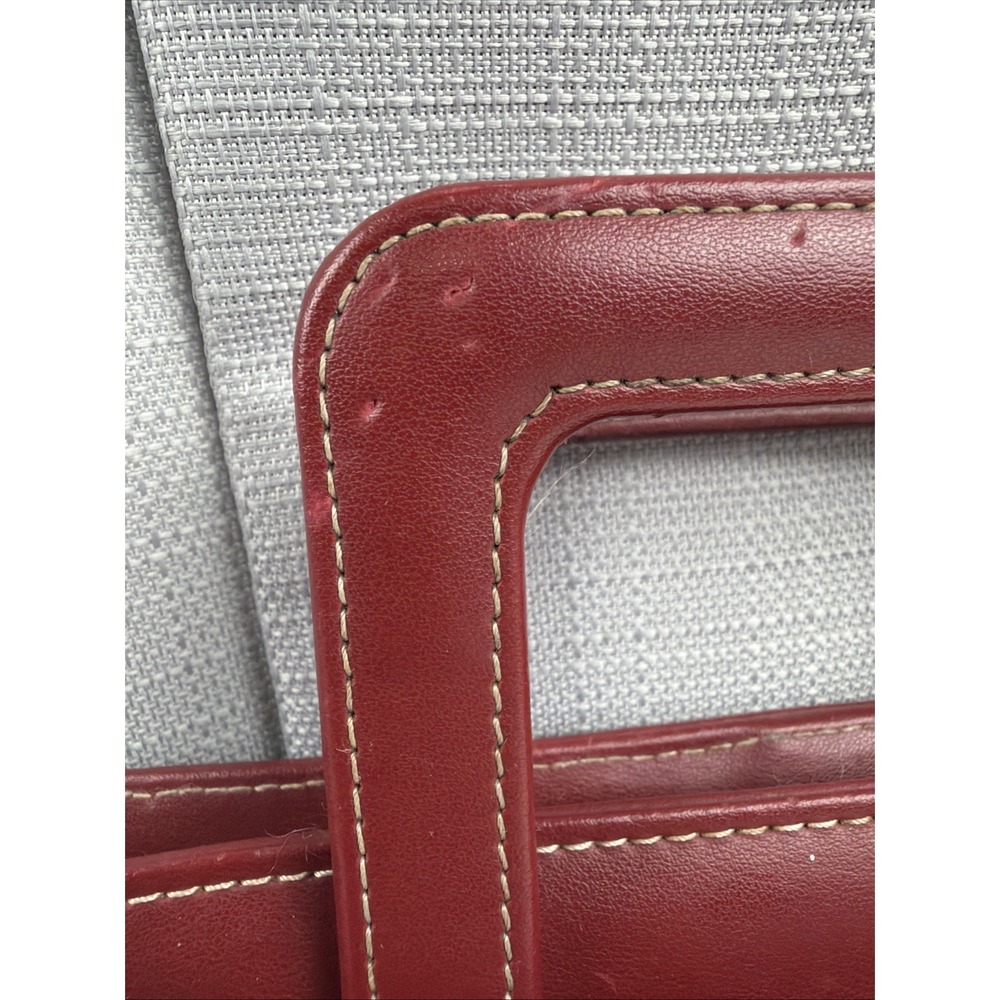 Vtg FRANKLIN COVEY Red  7 Ring Planner Binder  w/ Retractable Handles  8" x 11" - Picture 3 of 16
